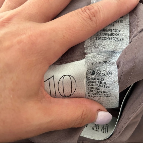 Lerario Beatriz 100% silk taupe romper 10 - Picture 9 of 12